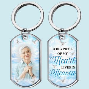 Porte-clés photo personnalisé - Souvenirs d'amour éternels - Cadeau de condoléances pour les membres de la famille