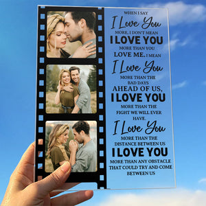 Photo personnalisée « J'ai trouvé celui que mon âme aime » - Plaque acrylique rectangulaire personnalisée pour couple - Cadeau pour mari et femme, anniversaire