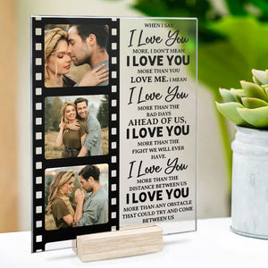 Photo personnalisée « J'ai trouvé celui que mon âme aime » - Plaque acrylique rectangulaire personnalisée pour couple - Cadeau pour mari et femme, anniversaire
