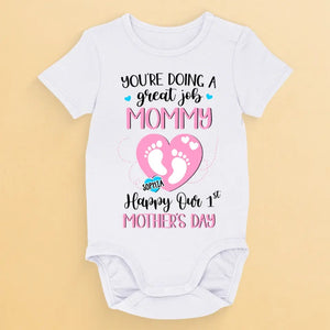 Tu fais du bon travail, maman ! - Body bébé personnalisé pour la famille - Cadeau pour la fête des mères, baby shower, première maman