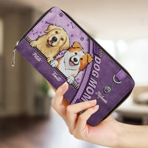 Les chiens ont juste besoin de vous et d'amour - Portefeuille long en cuir personnalisé pour chien et chat - Cadeau pour propriétaires et amoureux des animaux