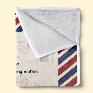 Couverture personnalisée avec photo « Je serai blotti dans ton ventre » - Cadeau de naissance, cadeau pour la première maman