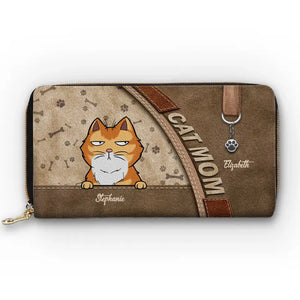 Nous avons juste besoin de toi et d'amour - Portefeuille long en cuir personnalisé pour chien et chat - Cadeau pour les propriétaires d'animaux et les amoureux des animaux