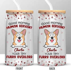 Vos petits maîtres à fourrure - Tasse en verre personnalisée pour chien et chat, tasse à café glacé - Cadeau pour propriétaires et amoureux des animaux