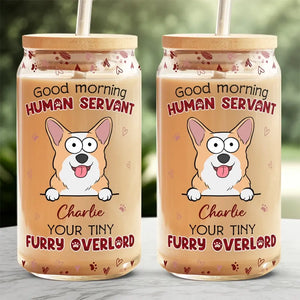 Vos petits maîtres à fourrure - Tasse en verre personnalisée pour chien et chat, tasse à café glacé - Cadeau pour propriétaires et amoureux des animaux