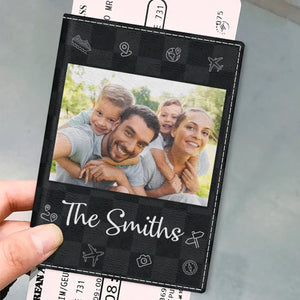 Photo personnalisée, compagnons de voyage idéaux : ma famille ! - Étui de passeport personnalisé, porte-passeport - Cadeau de vacances, cadeau pour les amateurs de voyages d'aventure