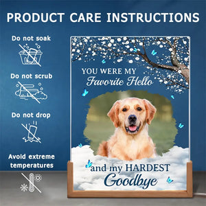 Photo personnalisée que vous auriez vécue pour toujours - Veilleuse LED 3D en noyer personnalisée et personnalisée - Cadeau de condoléances pour les propriétaires et les amoureux des animaux