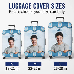 Housse de bagage personnalisée avec photo « L'été vous appelle » - Cadeau de vacances, cadeau pour les amoureux du voyage d'aventure