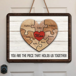 Le bonheur, c'est voir sa mère sourire - Panneau en bois personnalisé pour la décoration de la maison - Cadeau de pendaison de crémaillère pour maman