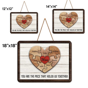 Le bonheur, c'est voir sa mère sourire - Panneau en bois personnalisé pour la décoration de la maison - Cadeau de pendaison de crémaillère pour maman