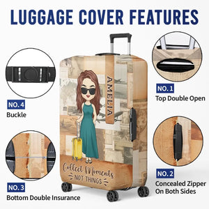 Juste un gars qui aime voyager - Housse de bagage personnalisée - Cadeau de vacances, cadeau pour les amateurs de voyages d'aventure