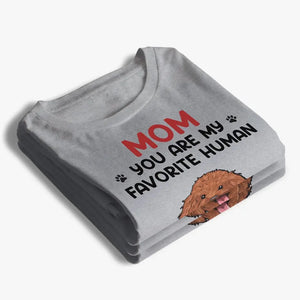 Tu es mon humain préféré - T-shirt unisexe personnalisé pour chien et chat, sweat à capuche, cadeau pour propriétaires d'animaux et amoureux des animaux