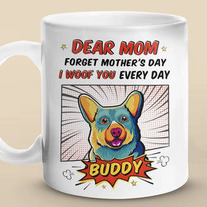 « Chien est Dieu » à l'envers - Mug personnalisé pour chien - Fête des Mères, cadeau pour les propriétaires d'animaux et les amoureux des animaux