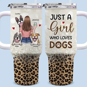 Un lien indéfectible - Gobelet personnalisé en acier inoxydable de 1 134 ml avec poignée pour chien - Cadeau pour propriétaires et amoureux des animaux