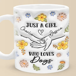 Le chien est le dieu du jeu ! Mug personnalisé avec effet gonflable en 3D, imprimé chien ! Cadeau pour la fête des mères, pour les propriétaires d'animaux et les amoureux des animaux.