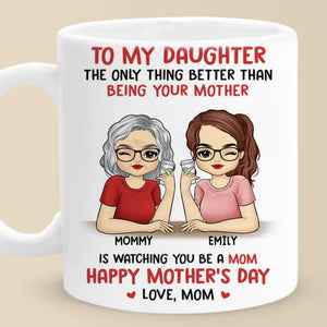 Je te regarde être maman - Mug personnalisé pour la famille - Fête des mères, cadeau pour fille