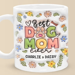 Meilleure maman à fourrure de tous les temps - Mug personnalisé avec effet gonflé 3D pour chien et chat - Cadeau pour la fête des mères, pour les propriétaires d'animaux et les amoureux des animaux