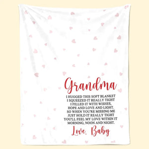 Enveloppez-vous de mon amour - Couverture familiale personnalisée - Fête des Mères, cadeau pour maman, grand-mère