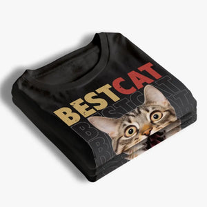 T-shirt unisexe personnalisé avec photo de poils d'animaux, je m'en fiche ! Chien et chat, sweat à capuche, sweat-shirt personnalisé ! Fête des Pères, cadeau pour les propriétaires et les amoureux des animaux.
