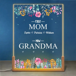 Première maman, maintenant grand-mère ! Veilleuse LED 3D personnalisée en forme de noyer pour la famille ! Cadeau pour maman et grand-mère, fête des mères