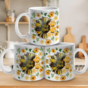 Votre amour brille comme un tournesol - Mug personnalisé effet gonflé 3D pour chien et chat - Fête des Mères, cadeau pour les propriétaires d'animaux et les amoureux des animaux