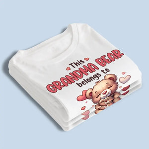 Cet ours grand-mère appartient à - T-shirt unisexe personnalisé, sweat à capuche, sweat-shirt - Fête des Mères, cadeau pour maman, grand-mère