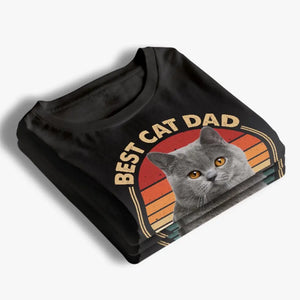 Photo personnalisée « Les animaux sont là » - T-shirt unisexe personnalisé pour chien et chat, sweat à capuche, sweat-shirt - Fête des Pères, cadeau pour les propriétaires d'animaux et les amoureux des animaux