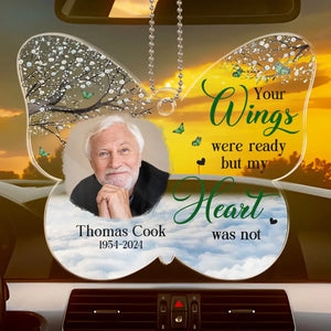 Photo personnalisée « Je t'ai toujours dans mon cœur » - Ornement de voiture personnalisé commémoratif - Forme personnalisée en acrylique - Cadeau de condoléances pour les membres de la famille