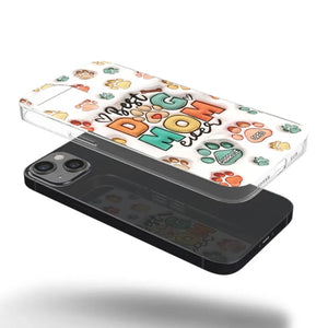 Meilleure maman à fourrure de tous les temps - Coque de téléphone transparente personnalisée avec effet gonflé 3D pour chien et chat - Cadeau pour propriétaires et amoureux des animaux