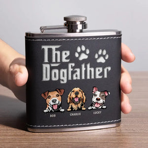 « Chien est Dieu » à l'envers - Flasque personnalisée pour chien - Fête des Pères, cadeau pour les propriétaires d'animaux et les amoureux des animaux