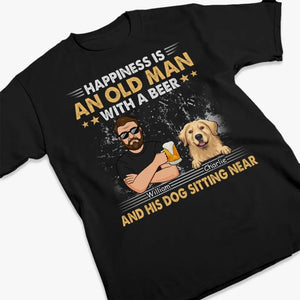 À la santé de mon bonheur simple ! T-shirt unisexe personnalisé pour chien, sweat à capuche, sweat-shirt ! Cadeau pour la fête des pères, pour les propriétaires d'animaux et les amoureux des animaux.