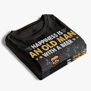 À la santé de mon bonheur simple ! T-shirt unisexe personnalisé pour chien, sweat à capuche, sweat-shirt ! Cadeau pour la fête des pères, pour les propriétaires d'animaux et les amoureux des animaux.