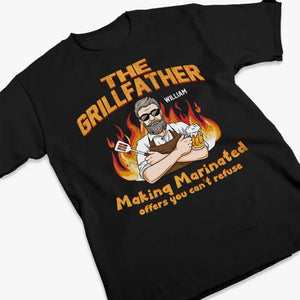 Un barbecue que vous ne pouvez pas refuser - T-shirt unisexe personnalisé pour la famille, sweat à capuche, sweat-shirt - Fête des pères, cadeau pour papa, grand-père