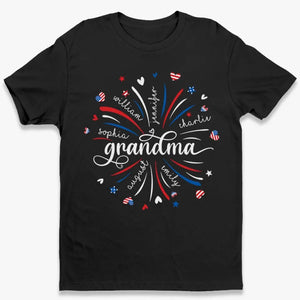 Les petits cœurs de grand-mère - T-shirt unisexe personnalisé, sweat à capuche, sweat-shirt - Fête des Mères, 4 juillet, cadeau pour maman, grand-mère
