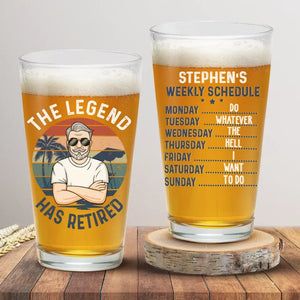 Chaque jour est un week-end - Verre à bière personnalisé - Appréciation, cadeau de retraite pour collègues, amis de travail, collègues