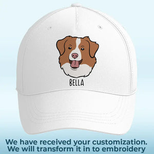 Photo personnalisée : La vie serait dure sans toi ! Casquette brodée personnalisée pour chien et chat ! Cadeau pour les propriétaires et les amoureux des animaux.