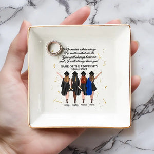 Soyez le meilleur de ce que vous êtes - Plat à bijoux personnalisé Bestie - Cadeau de remise de diplôme pour meilleures amies, meilleures amies, sœurs