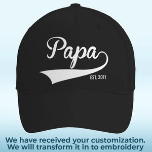 Hé papa, tu fais du bon travail - Casquette brodée personnalisée en famille - Fête des pères, cadeau pour papa