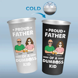 Cher papa, bon travail, nous sommes géniaux - Tasse personnalisée en aluminium à couleur changeante pour la famille - Fête des pères, cadeau pour papa, grand-père
