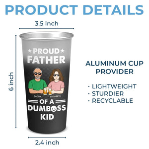 Cher papa, bon travail, nous sommes géniaux - Tasse personnalisée en aluminium à couleur changeante pour la famille - Fête des pères, cadeau pour papa, grand-père