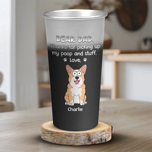 Cher papa, tu es génial ! Tasse personnalisée en aluminium changeant de couleur pour chien - Cadeau pour les propriétaires d'animaux et les amoureux des animaux