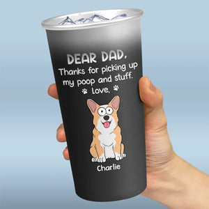 Cher papa, tu es génial ! Tasse personnalisée en aluminium changeant de couleur pour chien - Cadeau pour les propriétaires d'animaux et les amoureux des animaux
