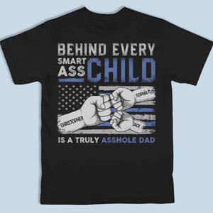 Mon père m'a tout appris - T-shirt unisexe personnalisé avec imprimé au dos - Cadeau pour la fête des pères