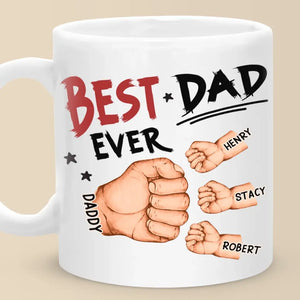 Heureux de t'avoir dans ma vie - Tasse personnalisée familiale - Fête des pères, cadeau pour papa, grand-père