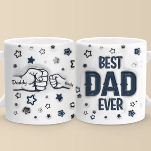 Personne d'autre au monde n'est meilleur que mon père - Mug personnalisé en 3D avec effet gonflé - Cadeau pour la fête des pères, papa, grand-père