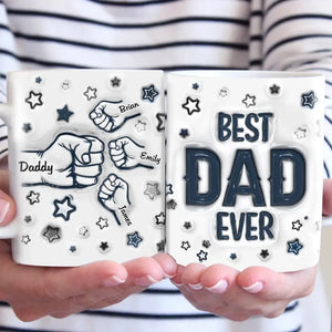 Personne d'autre au monde n'est meilleur que mon père - Mug personnalisé en 3D avec effet gonflé - Cadeau pour la fête des pères, papa, grand-père