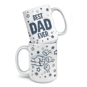 Personne d'autre au monde n'est meilleur que mon père - Mug personnalisé en 3D avec effet gonflé - Cadeau pour la fête des pères, papa, grand-père