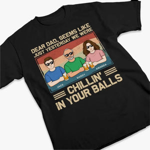 Hier encore, je me détendais - T-shirt unisexe personnalisé pour la famille, sweat à capuche, sweat-shirt - Fête des pères, cadeau pour papa, grand-père
