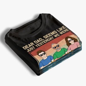 Hier encore, je me détendais - T-shirt unisexe personnalisé pour la famille, sweat à capuche, sweat-shirt - Fête des pères, cadeau pour papa, grand-père