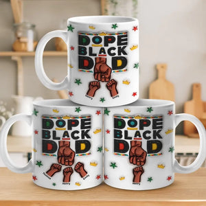 Tu es le meilleur pour notre famille - Mug personnalisé avec effet gonflé en 3D - Cadeau pour la fête des pères, papa, grand-père